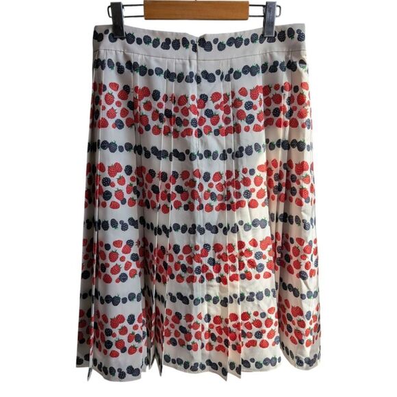 Jcrew Berry Pleated Skirt Size Tall 10 - Picture 5 of 16